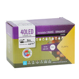 Instalatie de Craciun, Flippy®, Tip Liniara,  9 m, 40 LED-uri, Model Bulb, Interconectabila, Multicolor - vivimall.ro