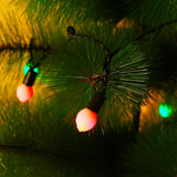 Instalatie de Craciun, Flippy®, Tip Liniara,  9 m, 40 LED-uri, Model Bulb, Interconectabila, Multicolor - vivimall.ro