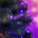 Instalatie de Craciun, Flippy®, Tip Liniara, Fir Negru, 17 m, 200 LED-uri, Interconectabila, Albastru - vivimall.ro