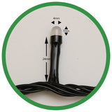 Instalatie de Craciun Flippy® Tip Liniara, Fir Negru, 17 m, 200 LED-uri Mici Rotunde, Interconectabila, Alb Cald - vivimall.ro