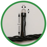 Instalatie De Craciun Tip Liniara, Fir Negru, 17 M, 200 Led-Uri Mici Rotunde, Interconectabila