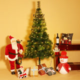 Instalatie de Craciun Flippy® Tip Liniara, Fir Negru, 24 m, 300 LED-uri, Interconectabila, Alb Cald - vivimall.ro