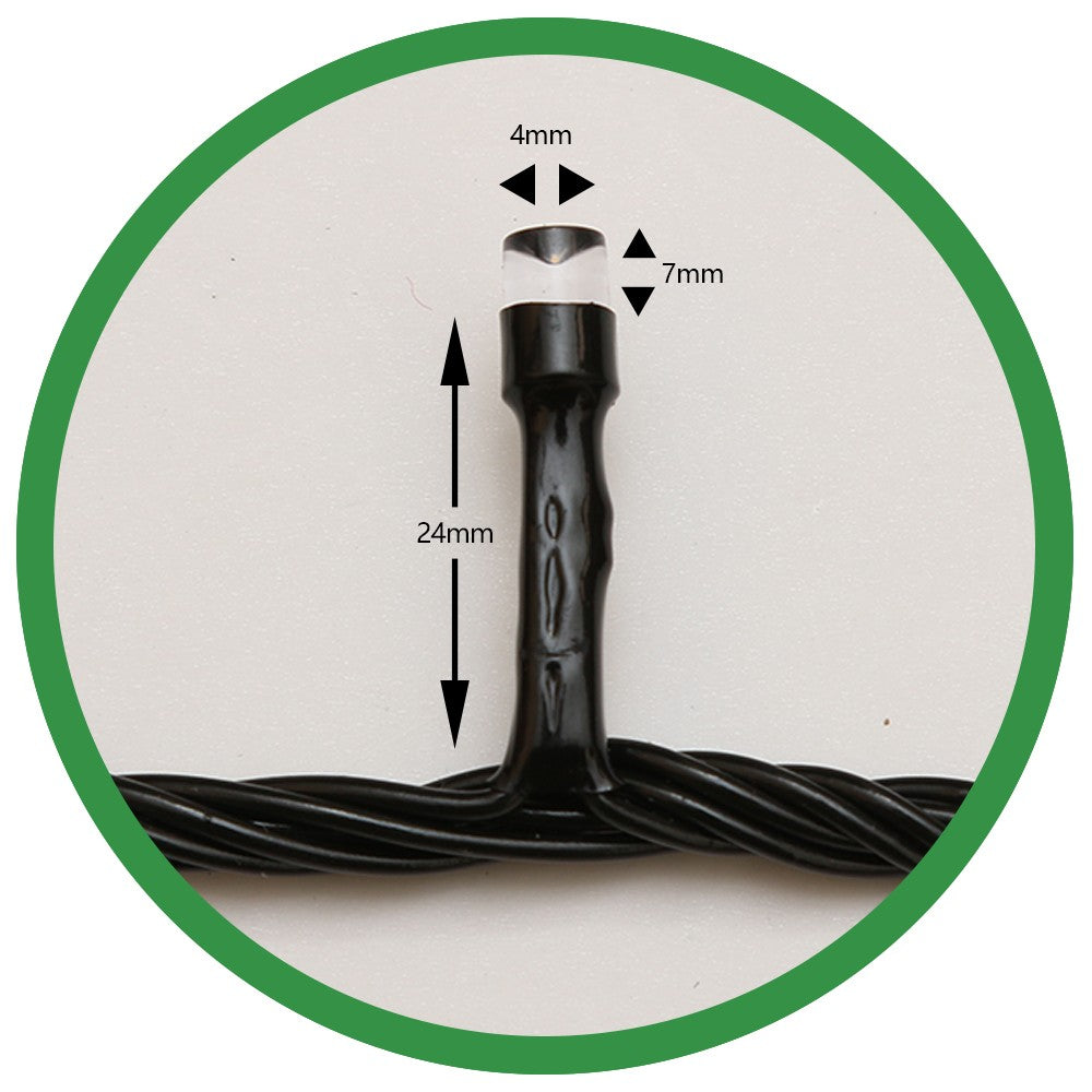 Instalatie De Craciun Tip Liniara, Fir, 24 M, 300 Led-Uri, Interconectabila, Alb Cald