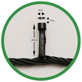 Instalatie De Craciun Tip Liniara, Fir, 24 M, 300 Led-Uri, Interconectabila, Alb Cald
