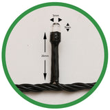 Instalatie de Craciun Flippy® Tip Liniara, Fir Negru, 9 m, 100 LED-uri Hexagonale, Interconectabila, Albastru - vivimall.ro