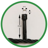 Instalatie De Craciun Tip Liniara, Fir Negru, 9 M, 100 Led-Uri Hexagonale, Interconectabila