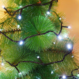 Instalatie de Craciun Flippy® Tip Liniara, Fir Negru, 9 m, 100 LED-uri, Interconectabila, Alb Rece - vivimall.ro