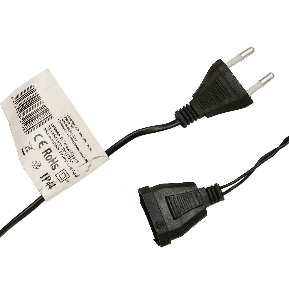Instalatie De Craciun Tip Liniara, Fir, 9 M, 100 Led-Uri, Interconectabila, Alb Rece