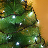 Instalatie De Craciun Tip Liniara, Fir, 9 M, 100 Led-Uri Mari Rotunde, Interconectabila, Alb Rece