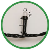 Instalatie De Craciun Tip Liniara, Fir Negru, 9 M, 100 Led-Uri Mari Rotunde, Interconectabila