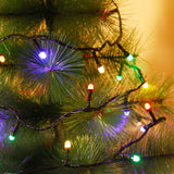 Instalatie De Craciun Tip Liniara, Fir Negru, 9 M, 100 Led-Uri Mari Rotunde, Interconectabila