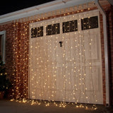 Instalatie de Craciun Flippy® Tip Perdea, 2 x 2 m, 240 LED-uri, Interconectabila, Alb Cald - vivimall.ro