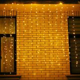 Instalatie de Craciun Flippy® Tip Perdea, 2 x 2 m, 240 LED-uri, Interconectabila, Alb Cald - vivimall.ro