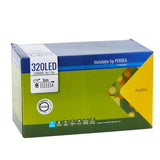 Instalatie de Craciun Flippy® Tip Perdea, 3 x 3 m, 320 LED-uri, Interconectabila, Alb Rece - vivimall.ro