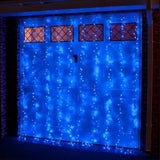 Instalatie de Craciun, Flippy®, Tip Perdea, 3 x 3 m, 320 LED-uri, Interconectabila, Albastru - vivimall.ro