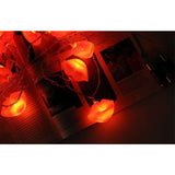 Instalatie de Craciun, Flippy®, Tip Sir cu Baterii, 1.5 m, 10 LED-uri, Model Buze, Rosu - vivimall.ro