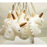Instalatie de Craciun, Flippy®, Tip Sir cu Baterii, 1.5 m, 10 LED-uri, Model Unicorn Alb Cald - vivimall.ro