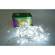 Instalatie de Craciun Flippy® Tip Turturi, Franjuri cu Flash, Sectiune 4 m, 132 LED-uri, Interconectabila, Fir Alb, Alb Rece - vivimall.ro