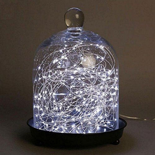 Instalatie de Craciun Liniara, Vivimall®, Tip Liniara, Fir Cupru, 8 Jocuri de Lumini, cu Telecomanda, 10 m, 100 Led-uri, Alimentare USB, 4.5V, Alb Rece