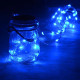 Instalatie de Craciun Liniara, Vivimall®, Tip Liniara, Fir Cupru, 8 Jocuri de Lumini, cu Telecomanda, 5 m, 50 Led-uri, Alimentare USB, 4.5V, Albastru