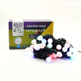 Instalatie De Craciun Liniara Rgrb Yoto, 10 M, Din Care 1 M Prelungitor 220V, 40 Led, Bilute Mate, Interconectabila, Utilizare Interior/Exterior, Fir Negru - vivimall.ro