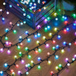 Instalatie De Craciun Liniara Rgrb Yoto, 10 M, Din Care 1 M Prelungitor 220V, 40 Led, Bilute Mate, Interconectabila, Utilizare Interior/Exterior, Fir Negru - vivimall.ro