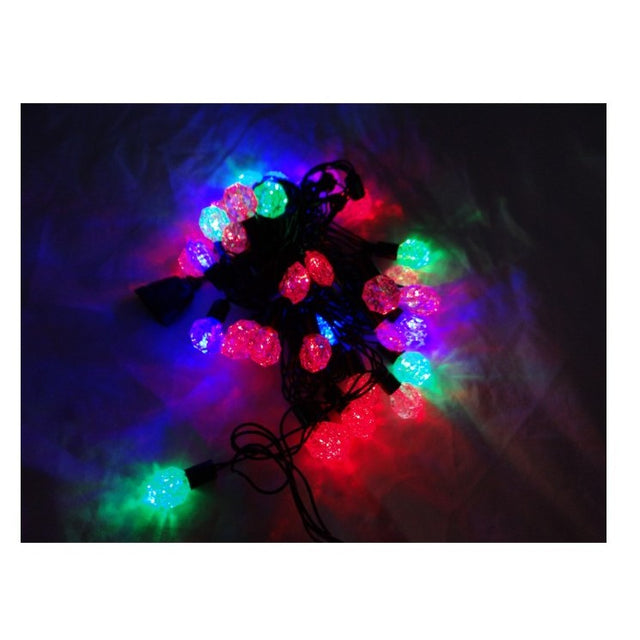 Instalatie De Craciun Liniara Rgrb Yoto, 10 M, Din Care 1 M Prelungitor 220V, 40 Led, Utilizare Interior/Exterior, Interconectabila, Fir Negru - vivimall.ro
