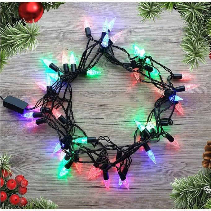 Instalatie De Craciun Liniara Rgrb Yoto, 10 M, Din Care 1 M Prelungitor 220V, 40 Led, Utilizare Interior/Exterior, Interconectabila, Fir Negru - vivimall.ro
