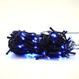 Instalatie De Craciun Liniara Yoto, 10 M, Din Care 1 M Cablu Priza 220V, 100 Led, 8 Jocuri De Lumini, Controler, Fir Negru - vivimall.ro