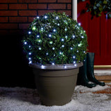Instalatie De Craciun Liniara Yoto, 10 M, Din Care 1 M Cablu Priza 220V, 100 Led, 8 Jocuri De Lumini, Controler, Fir, Alb Rece - vivimall.ro