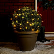 Instalatie De Craciun Liniara Yoto, 10 M, Din Care 1 M Cablu Priza 220V, 100 Led, 8 Jocuri De Lumini, Controler, Fir, Alb Cald - vivimall.ro