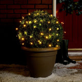 Instalatie De Craciun Liniara Yoto, 10 M, Din Care 1 M Cablu Priza 220V, 100 Led, 8 Jocuri De Lumini, Controler, Fir, Alb Cald - vivimall.ro