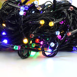 Instalatie De Craciun Liniara Yoto, 17 M, Din Care 1 M Cablu Priza 220V, 200 Led, 8 Jocuri De Lumini, Beculet In 6 Colturi, Pentru Interior, Controler, Fir Negru - vivimall.ro