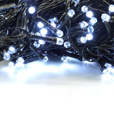 Instalatie De Craciun Liniara Yoto, 17 M, Din Care 1 M Cablu Priza 220V, 200 Led, 8 Jocuri De Lumini, Beculet In 6 Colturi, Pentru Interior, Controler, Fir, Alb Rece - vivimall.ro