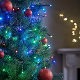 Instalatie De Craciun Liniara Yoto, 17 M, Din Care 1 M Cablu Priza 220V, 200 Led, 8 Jocuri De Lumini, Controler, Fir Negru - vivimall.ro