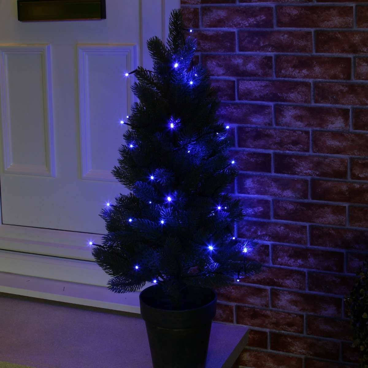 Instalatie De Craciun Liniara Yoto, 17 M, Din Care 1 M Cablu Priza 220V, 200 Led, 8 Jocuri De Lumini, Controler, Fir Negru - vivimall.ro