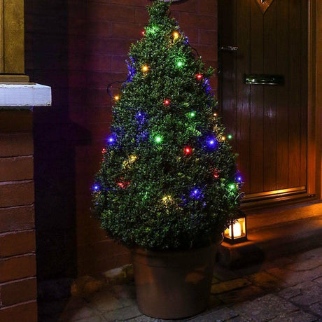 Instalatie de Craciun Liniara Yoto, 22 m, din care 1 m Prelungitor 220V, 300 LED, 8 jocuri de lumini, Controler, Utilizare Interior/Exterior, Fir Negru, multicolor - vivimall.ro