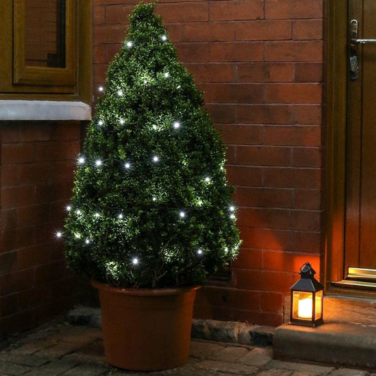 Instalatie De Craciun Liniara Yoto, 22 M, Din Care 1 M Prelungitor 220V, 300 Led, 8 Jocuri De Lumini, Controler, Utilizare Interior/Exterior, Fir, Alb Rece - vivimall.ro