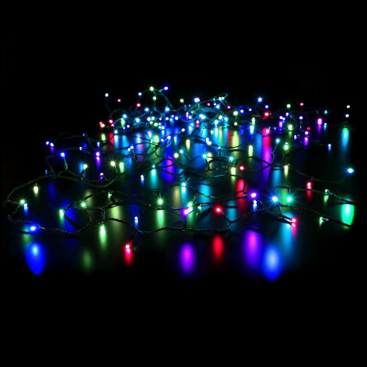 Instalatie De Craciun Liniara Yoto, 24 M, Din Care 1 M Cablu Priza 220V, 300 Led, 8 Jocuri De Lumini, Controler, Fir Negru - vivimall.ro