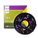 Instalatie De Craciun Liniara Yoto, 50 M, 1 M Prelungitor 220V, 498 Led, 8 Jocuri De Lumini, Controler, Fir Negru, Utilizare Interior/Exterior, Protectie Anti-Inghet, Fir Cupru - vivimall.ro