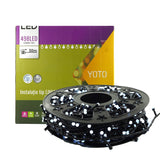 Instalatie De Craciun Liniara Yoto, 50 M, 1 M Prelungitor 220V, 498 Led, 8 Jocuri De Lumini, Controler, Fir, Utilizare Interior/Exterior, Protectie Anti-Inghet, Fir Cupru, Alb Rece - vivimall.ro