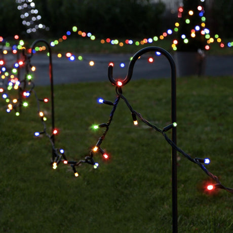 Instalatie De Craciun Liniara Yoto, 50 M, 1 M Prelungitor 220V, 498 Led, 8 Jocuri De Lumini, Controler, Fir Negru, Utilizare Interior/Exterior, Protectie Anti-Inghet, Fir Cupru - vivimall.ro