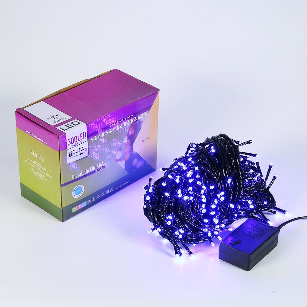 Instalatie De Craciun, Premium, Tip Liniara, 21 M, 300 Led-Uri, Interconectabila