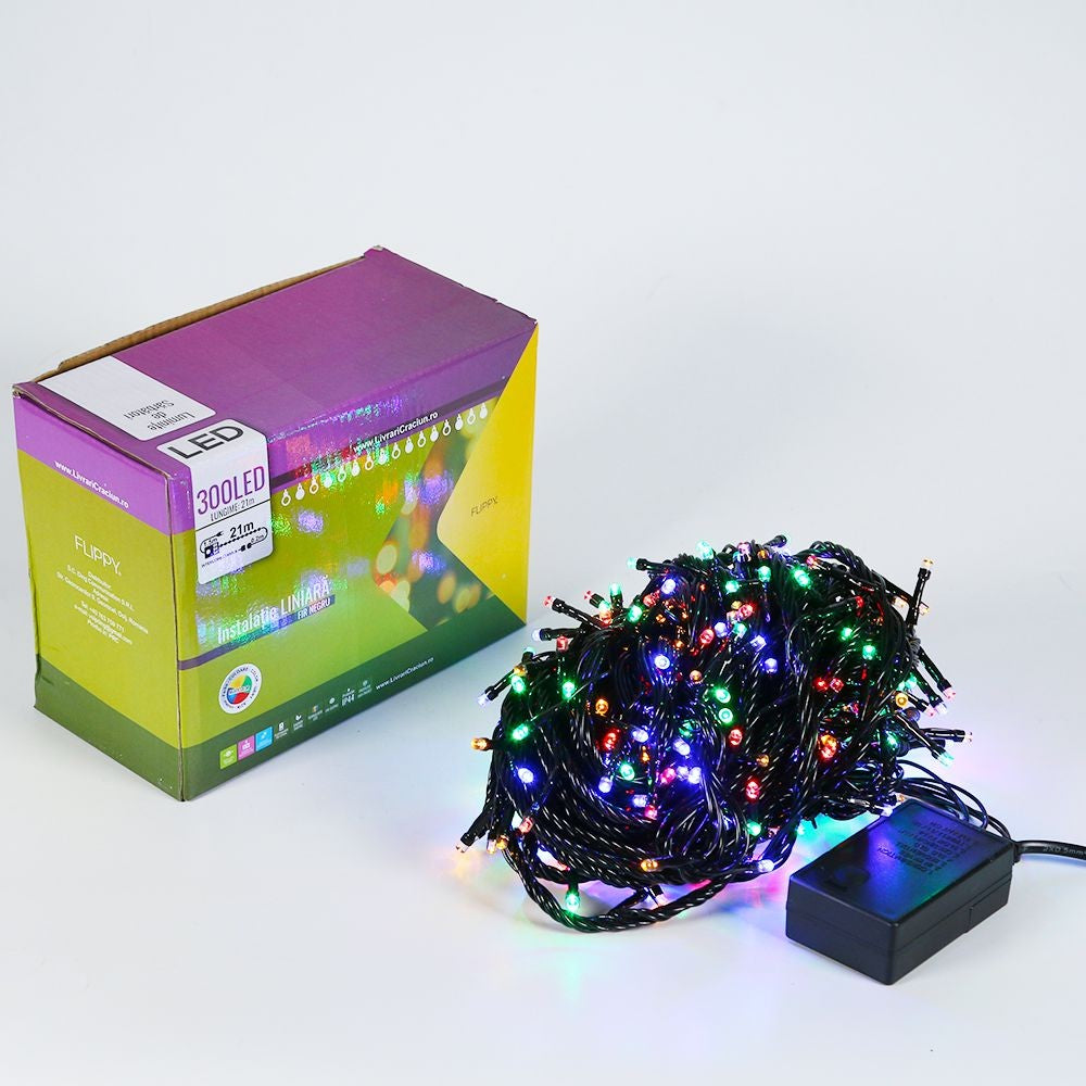 Instalatie De Craciun, Premium, Tip Liniara, 21 M, 300 Led-Uri, Interconectabila