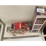 Instalatie LED de Craciun, Vivimall, cu Accesorii, Lumina Calda, Lungime 1 m, 4 Trepte, 72 de Luminite, 8 Moduri, Model Mos Craciun pe Scara  Alb cald - vivimall.ro