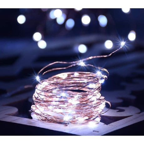 Instalatie Liniara de Craciun, 25 m, 250 Led-uri, Alb Rece, 8 jocuri de lumini, Transformator, Interconectabila, Prelungitor 5 m inclus, Fir Cupru, Vivimall - vivimall.ro