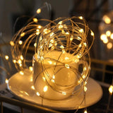 Instalatie Liniara de Craciun, 50 m, 500 Led-uri, Alb Cald, 8 jocuri de lumini, Transformator, Interconectabila, Prelungitor 3 m inclus, Fir Cupru, Vivimall - vivimall.ro