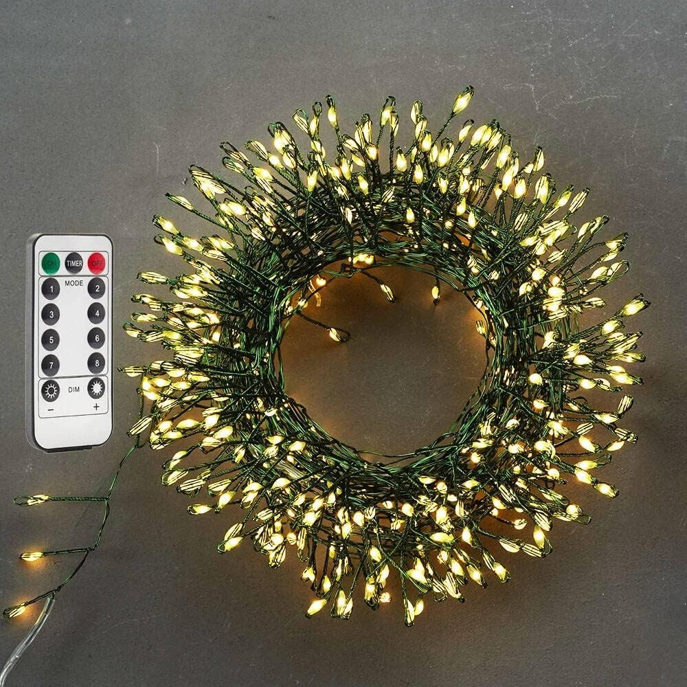 Instalatie Liniara Tip Cluster Usb Cu Telecomanda, 8 Jocuri De Lumini, 25 M, 1000 Led-Uri - vivimall.ro