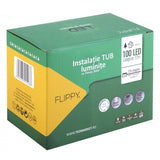 Instalatie Luminoasa De Craciun Tip Furtun Luminos, 100 Led-Uri, 12 Metri Lungime, 8 Programe, 2 Metri Prelungitor, Sarma Din Cupru, Incarcare Solara, Rece