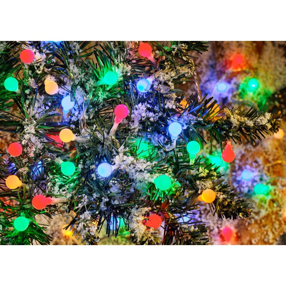 Instalatie Sfere Brad Craciun 3 Metri, 20 Led-Uri, Alimentare La Retea, Fir, Multicolora - vivimall.ro